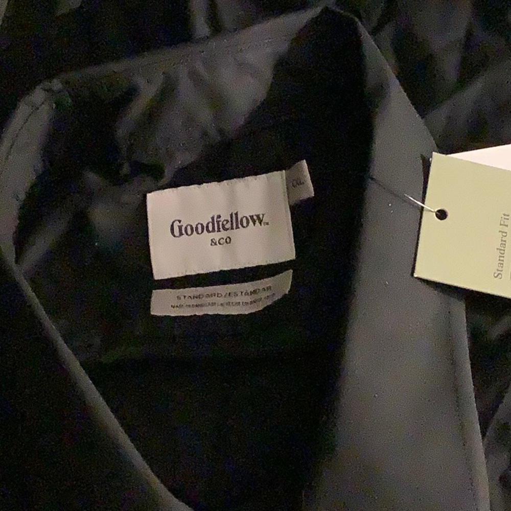 Goodfellow & Co.Men's Black Performance Dress Shirt - Classic Long Sleeve Sz XXL - Picture 6 of 8